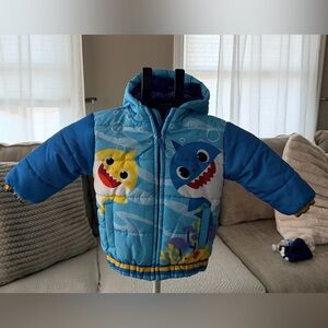 Baby Shark Puffer Jacket size 2T